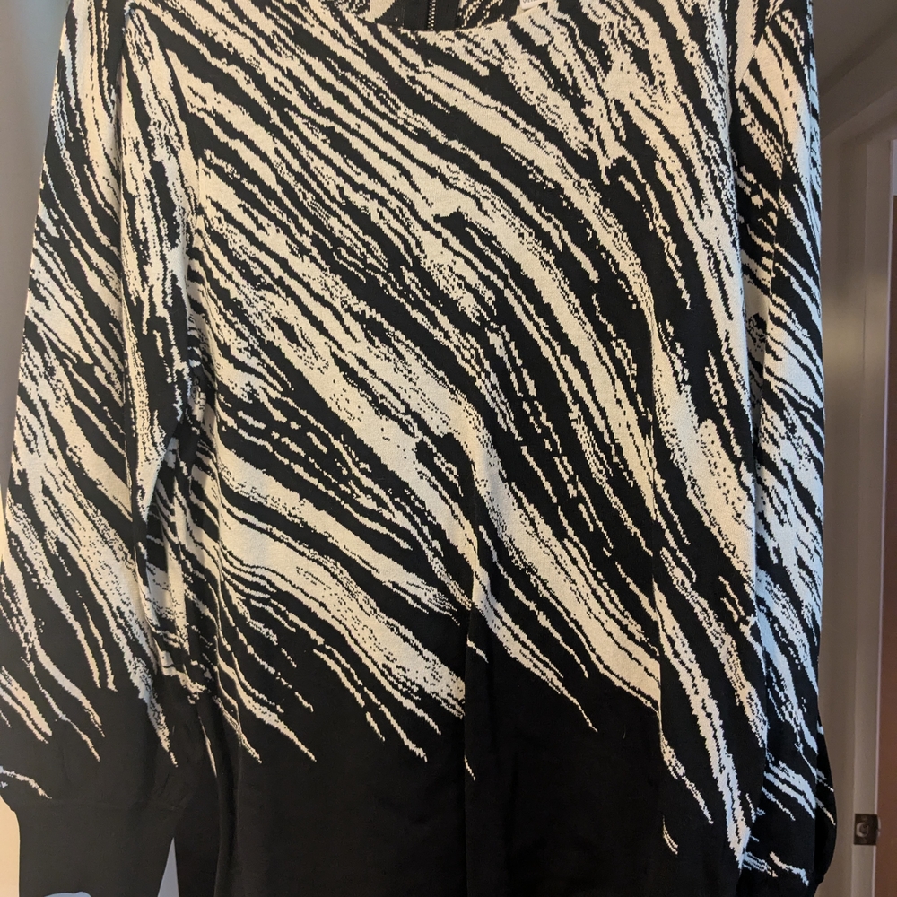 Chico's Monochrome Animal Print Top